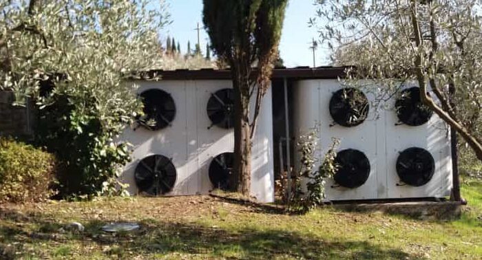 pompa di calore in villa